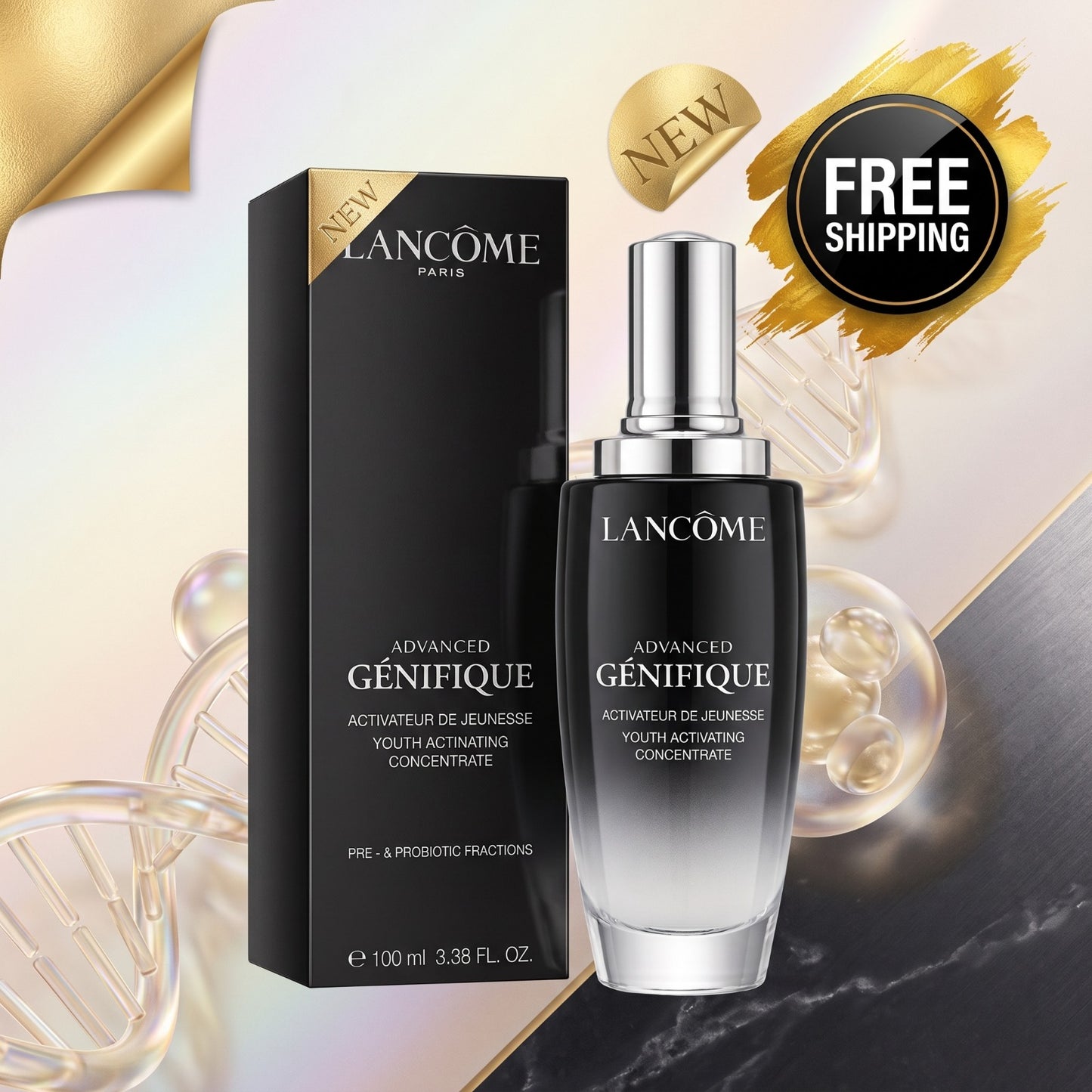Lancôme Advanced Génifique Youth Activating Serum – Anti-Aging Face Serum 3.38 oz / 100ml